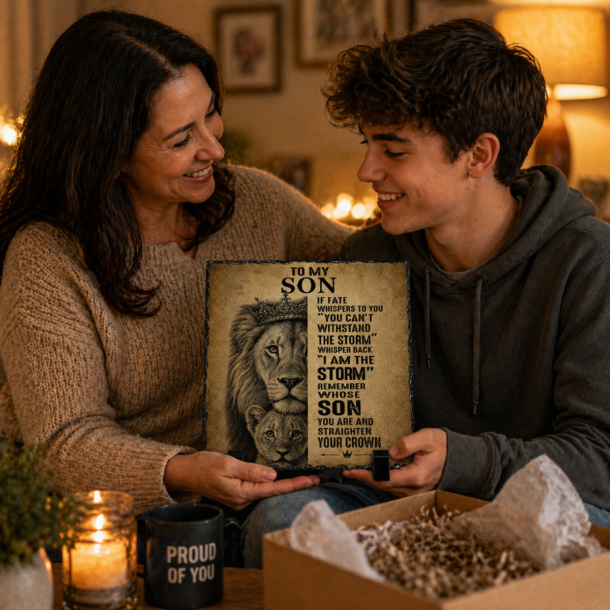 To My Son Rock Slate Gift – 20cm x 20cm Inspirational Keepsake Plaque | Motivational Gift for Son | Unique Gift South Africa